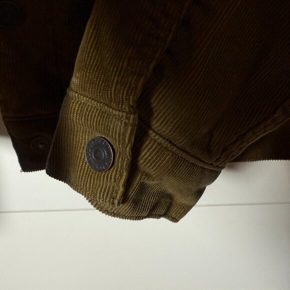 Levi Strauss & Co Brown/Nubuck Corduroy Sherpa Lined Trucker Jacket Size Small - Picture 6 of 13